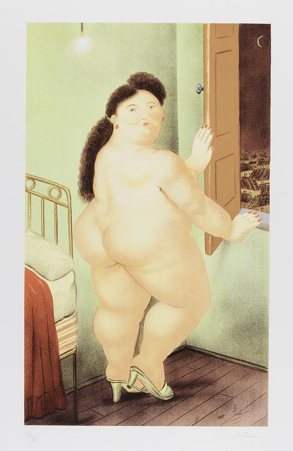 Fernando Botero - Femme nu au fenêtre