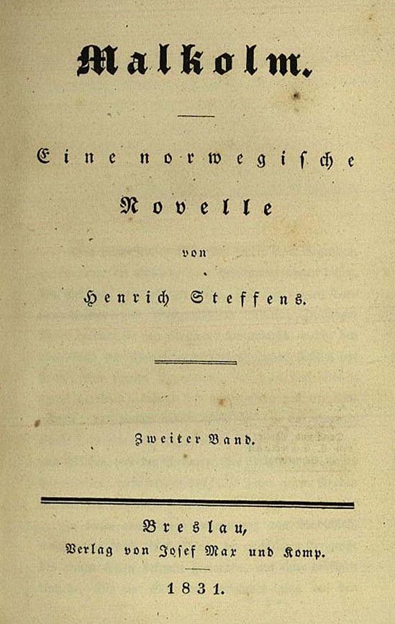 Henrich Steffens - Malkolm. 2 Bde. 1831