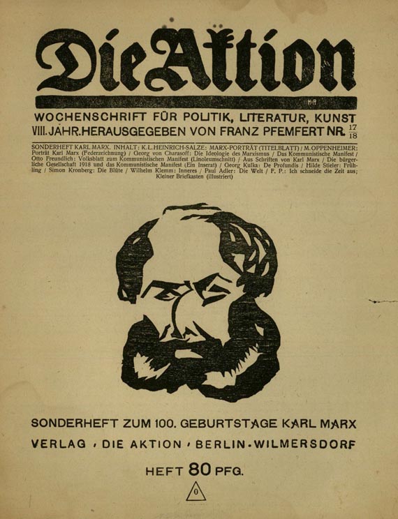   - Die Aktion 19 Hefte und 3 Beigaben. 1918