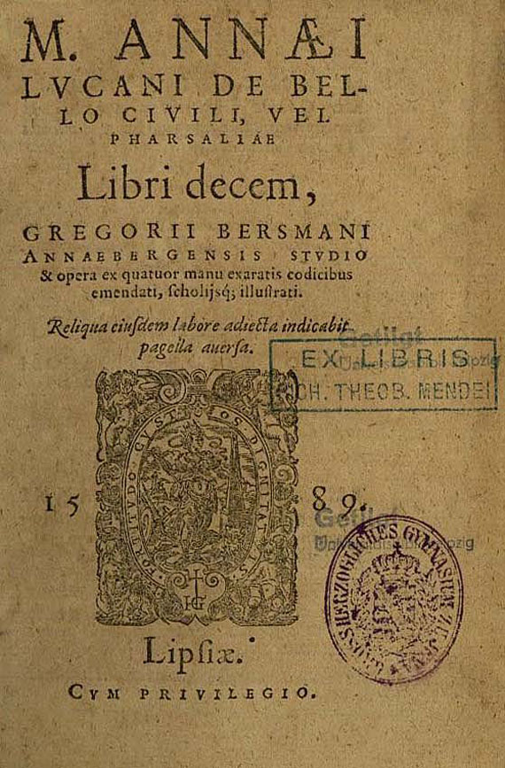 T. V. Strozzi - Strozzi poetae, pater et filius. Angeb.: Lucanus