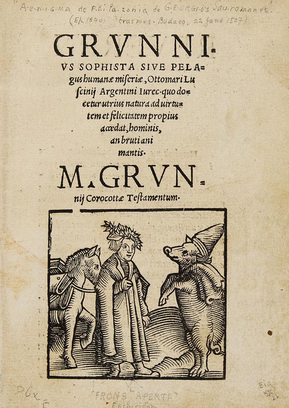 Ottomar Luscinius - Grunnius sophista. 1522 (2)