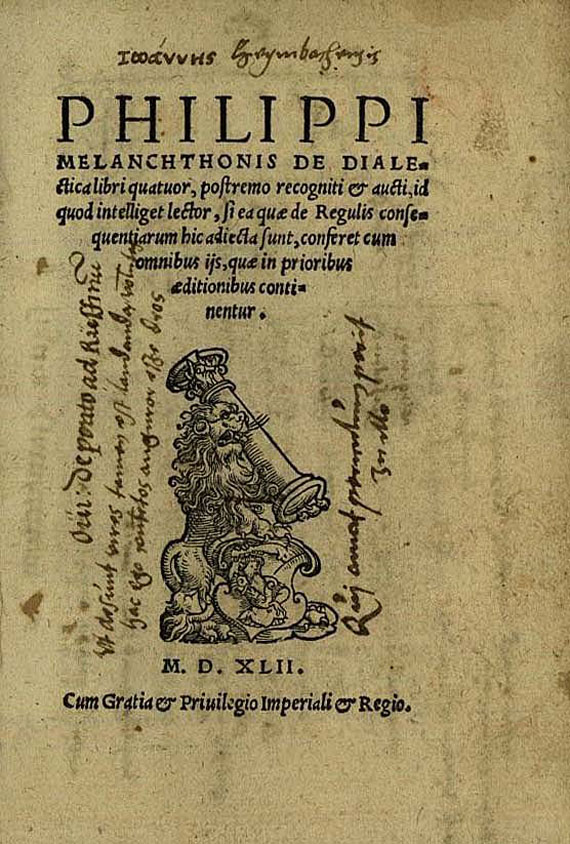Philipp Melanchthon - De dialectica libri quatuor. 1542 (3)