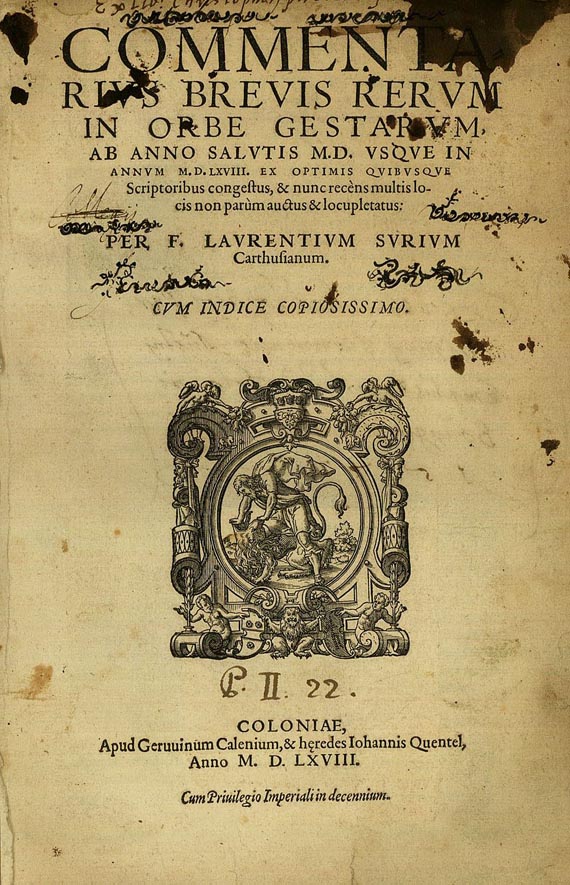 Laurentius Surius - Commentarius brevis rerum. 1568 (17)