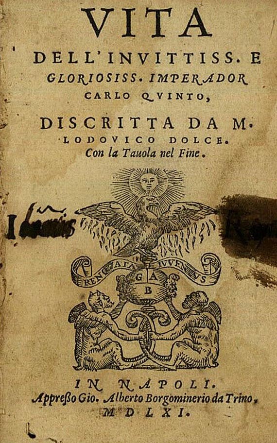 Lodovico Dolce - Vita Carlo quinto. 1561 - 1 Werk angeb. (37)