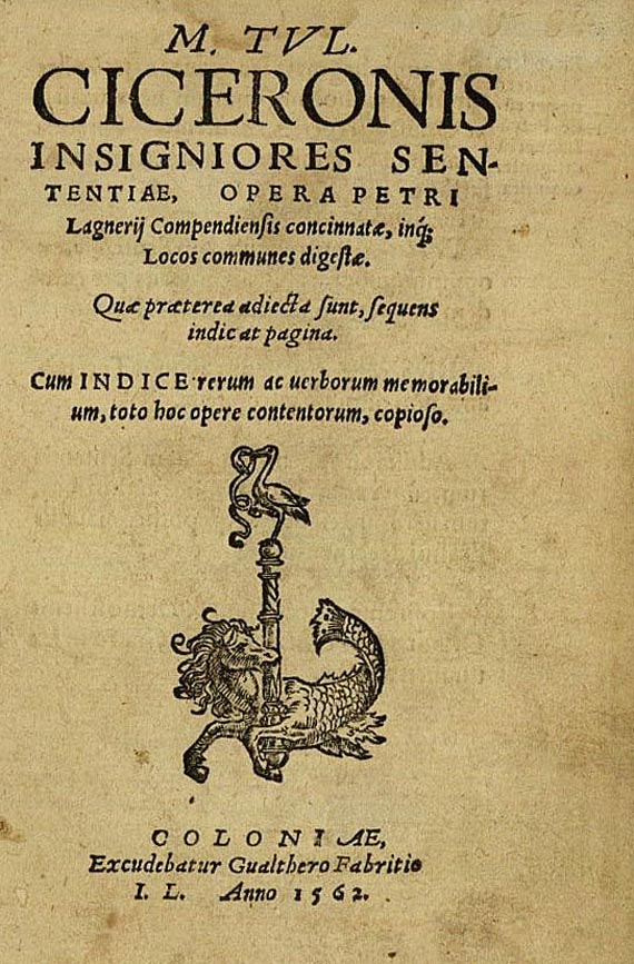 Marcus Tullius Cicero - Insigniores sententiae. 1562 (72)