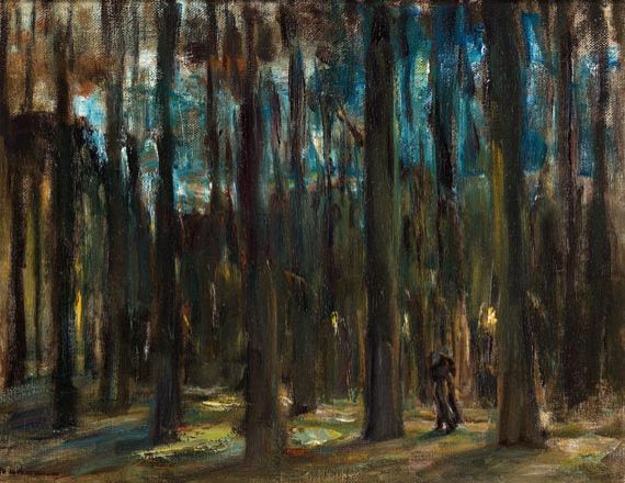 Max Liebermann - Liebespaar auf einem Spaziergang im Grunewald