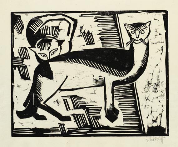 Karl Schmidt-Rottluff - Katzen