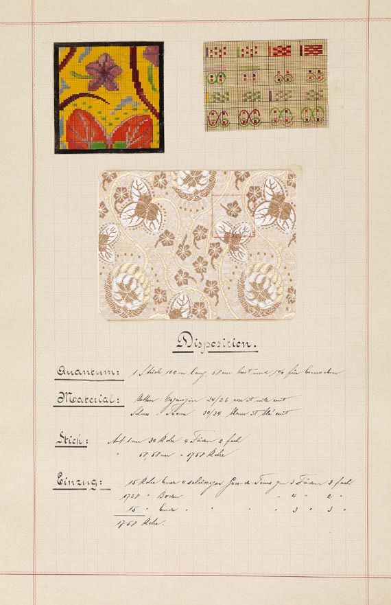  Musterbücher - Zürcherische Seidenwebschule. 1913-14. - 