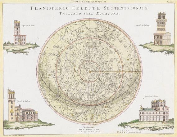 Weltkarten - 8 Bll. Welt- und Himmelskarten.