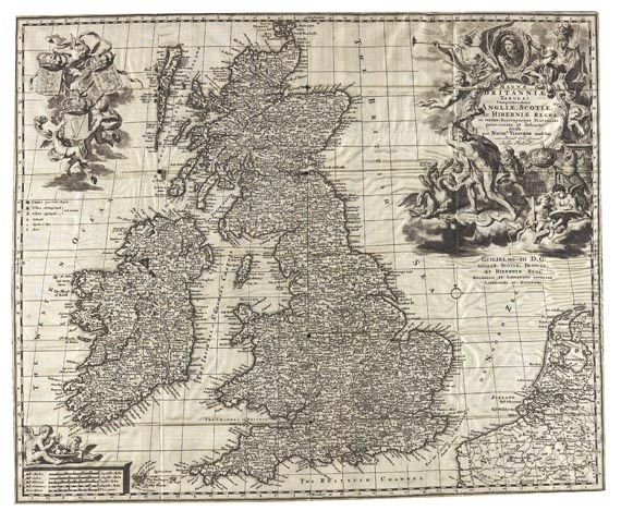 Nicolaes Visscher - Taschenatlas m. Kupferstichkarten auf Seide. 1680. - 