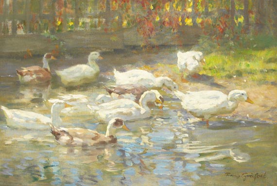 Franz Gräßel - Enten am Weiher