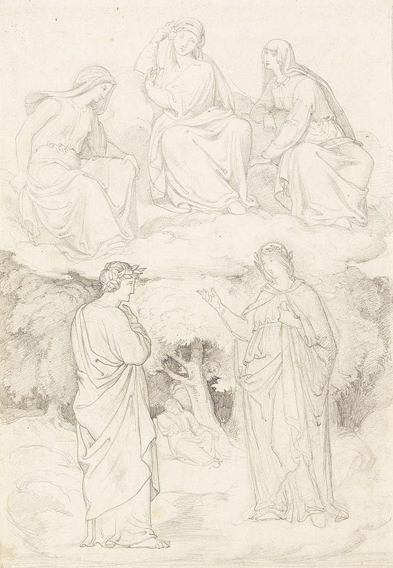 Franz von Rohden - Vergil und Beatrice - Illustration zur Göttlichen Komödie von Dante Alighieri