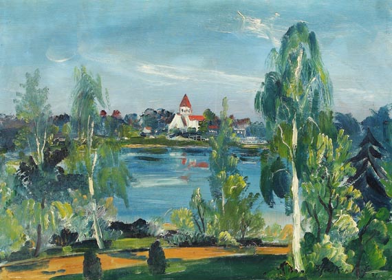 Franz Heckendorf - Landschaft mit See
