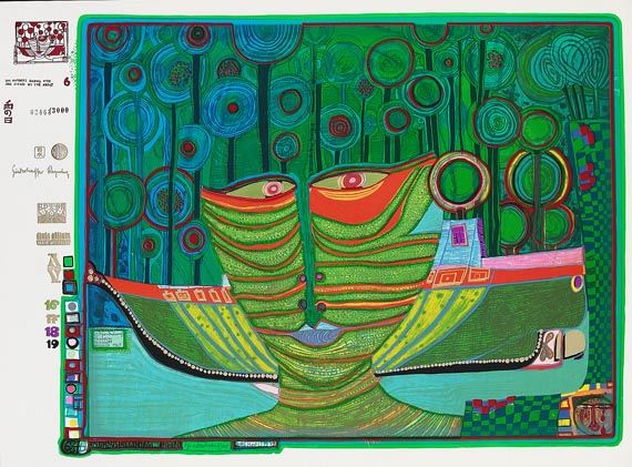 Friedensreich Hundertwasser - Kolumbus Regentag in Indien