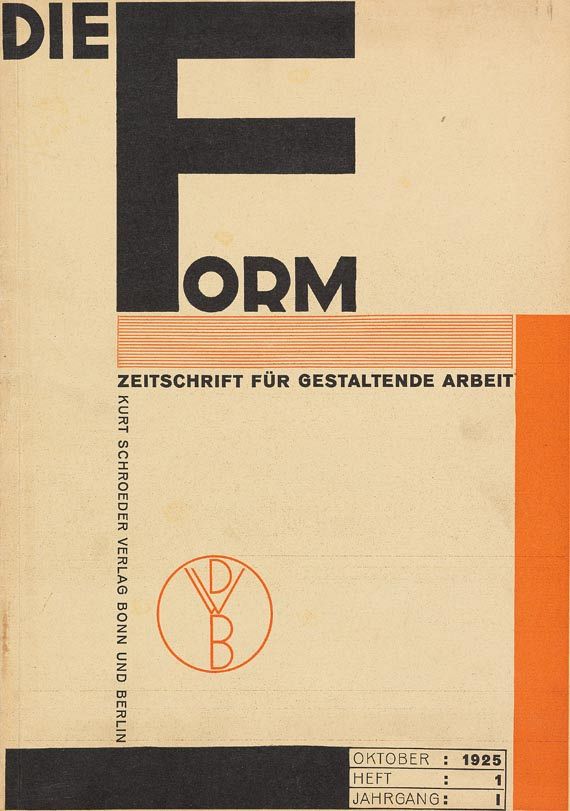Form, Die - Die Form. 73 Tle., 1925-1934.