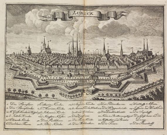  Deutschland - Melle, J. von, Gründliche Nachricht von der Stadt Lübeck. 1740