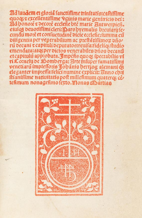   - Brevarium Antverpiense. 1496 - 