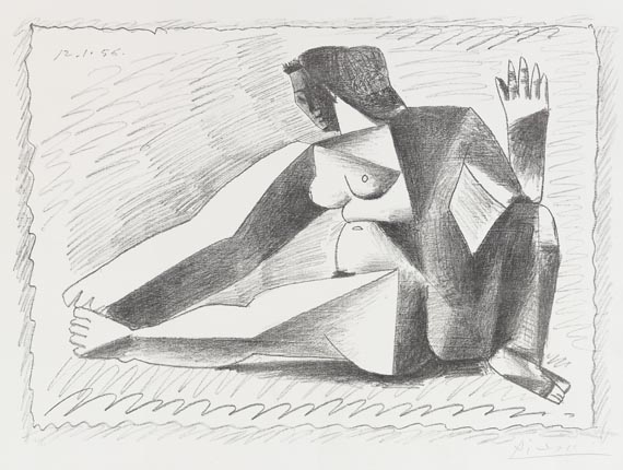 Pablo Picasso - Femme accroupie au bras levé