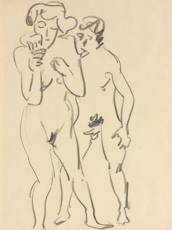 Ernst Ludwig Kirchner - Stehendes nacktes Paar