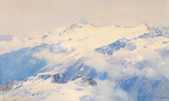 Edward Theodore Compton - Blick auf den Care Alto Gletscher
