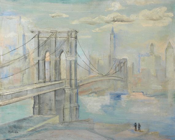 Alice Halicka - Die Brooklyn Bridge in New York