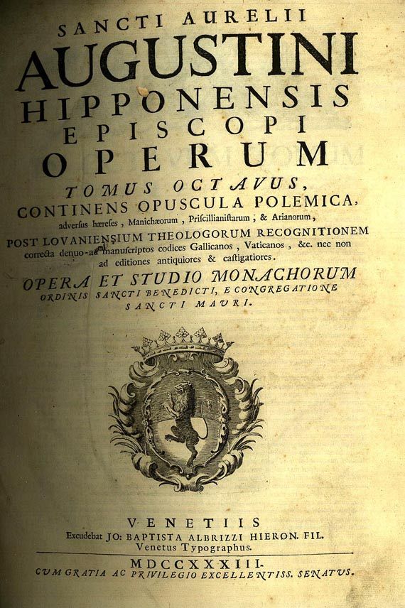 Aurelius Augustinus - Operum (1734)