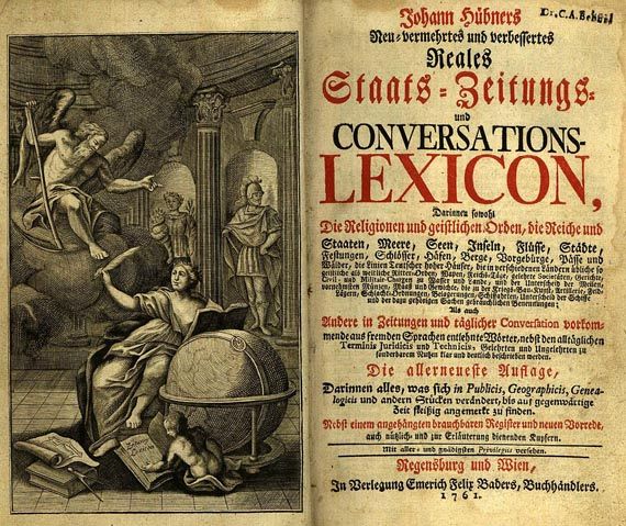 Johann Hübner - Conversations-Lexicon, 1761
