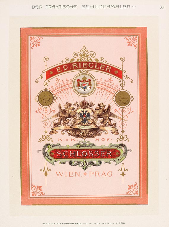 Hans J. Jedlitschka - Der praktische Schildermaler, 2 Tle, ca. 1910 - 