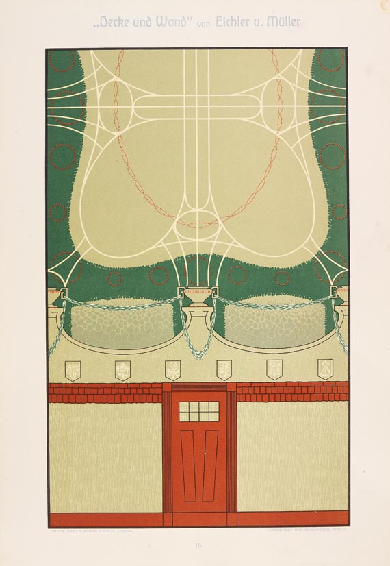  Eichler & Müller - Decke und Wand, um 1905 - 