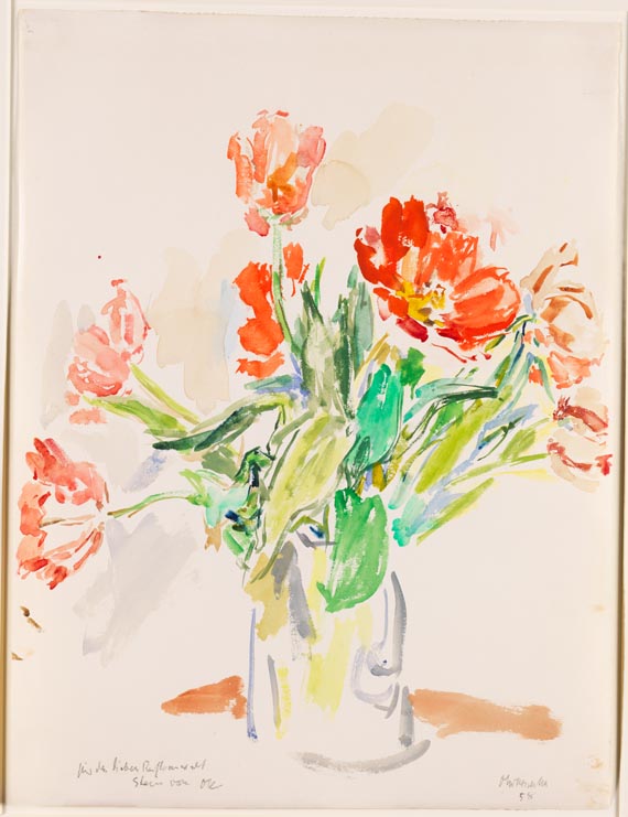 Oskar Kokoschka - Tulpenstrauß in der Vase - 