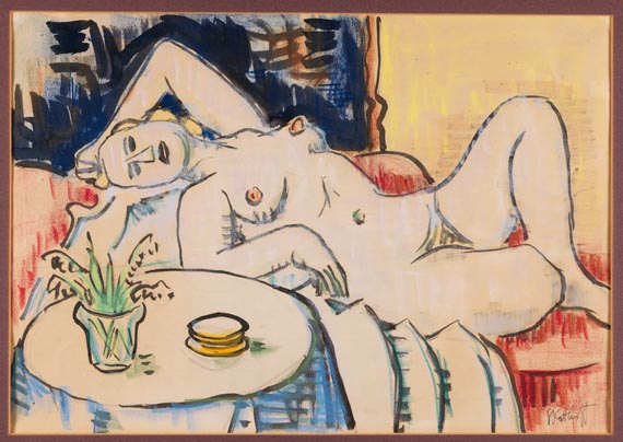 Karl Schmidt-Rottluff - Liegender weiblicher Akt - 