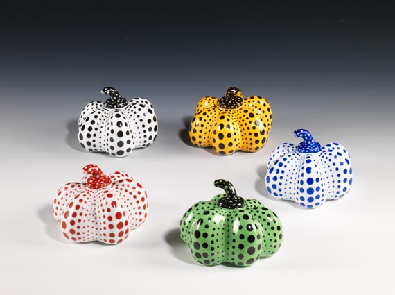 Yayoi Kusama - 5 Porcelain Pumkins - 