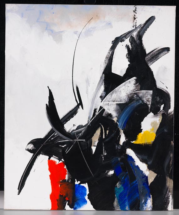 Jean Miotte - Composition bleue, rouge et jaune -