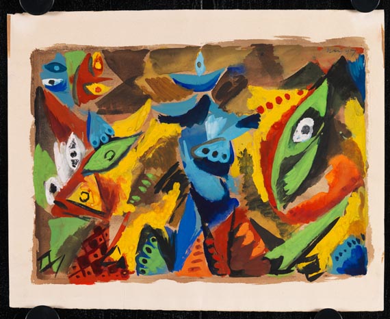 Ernst Wilhelm Nay - Männer mit Stier - 