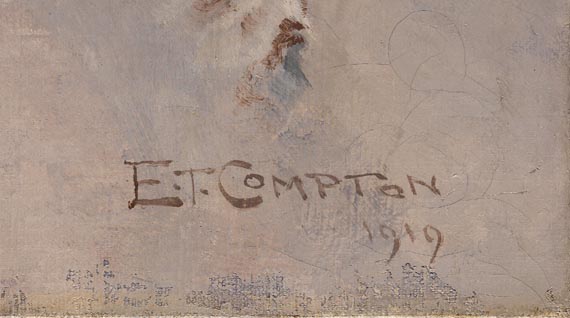 Edward Theodore Compton - Blick auf den Großglockner vom Großen Wiesbachhorn - Signature