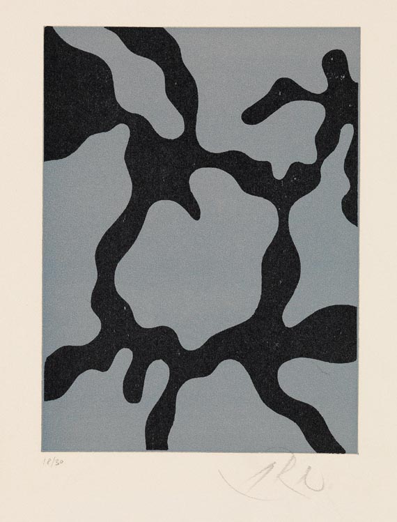 Hans (Jean) Arp - 2 Blätter: Relief II. Lune en Rodage - 