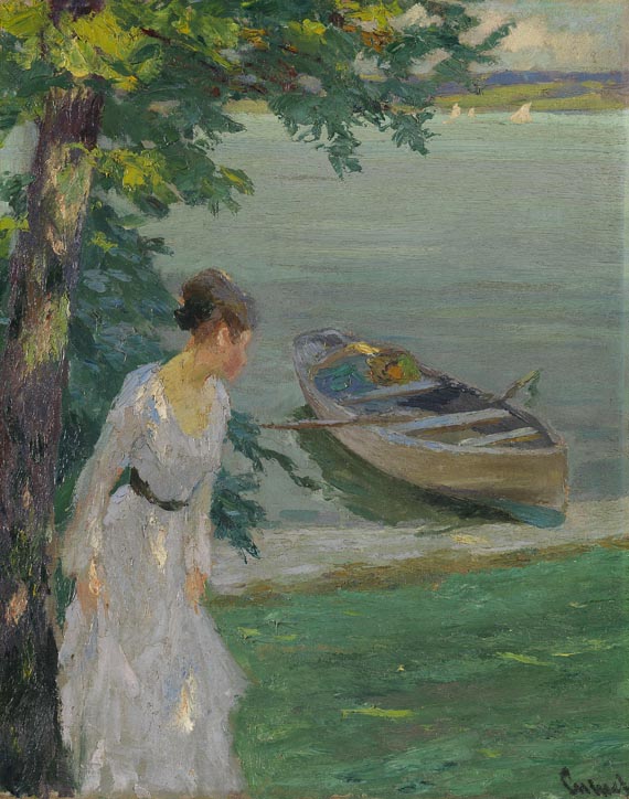 Edward Cucuel - Dame am See