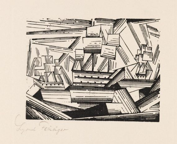 Lyonel Feininger - Kreuzende Segelschiffe, 2 (Segler)