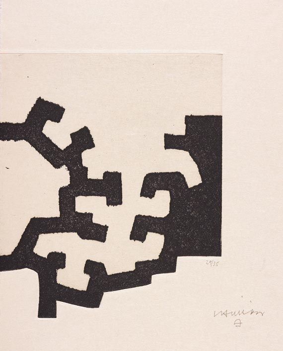 Eduardo Chillida - J.-M. Ullán: Adoración (1977). Vorzugsausgabe mit Suite. - 