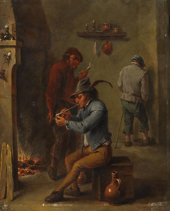 David Teniers der Jüngere - Rauchende Bauern im Wirtshaus
