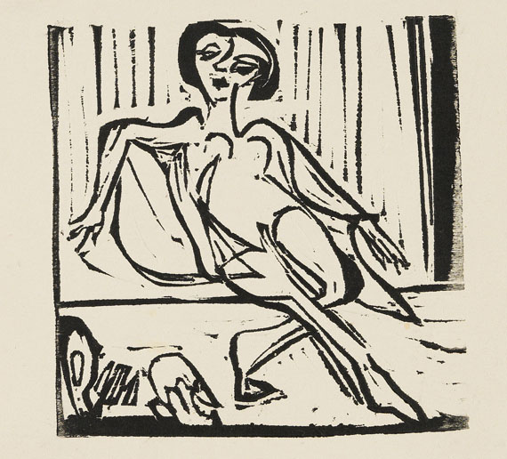 Ernst Ludwig Kirchner - 5 Blätter: Illustrationen zu Gustav Schiefler, Die Graphik Ernst Ludwig Kirchners, Band II Berlin 1931 - 