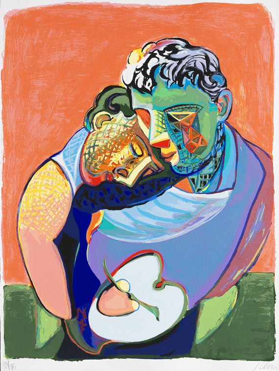 Sandro Chia - Figure in amore - 