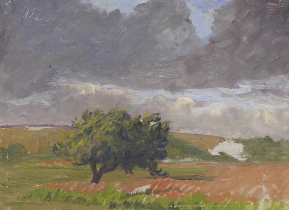 Anton Nissen - Baumgruppe in Landschaft - 