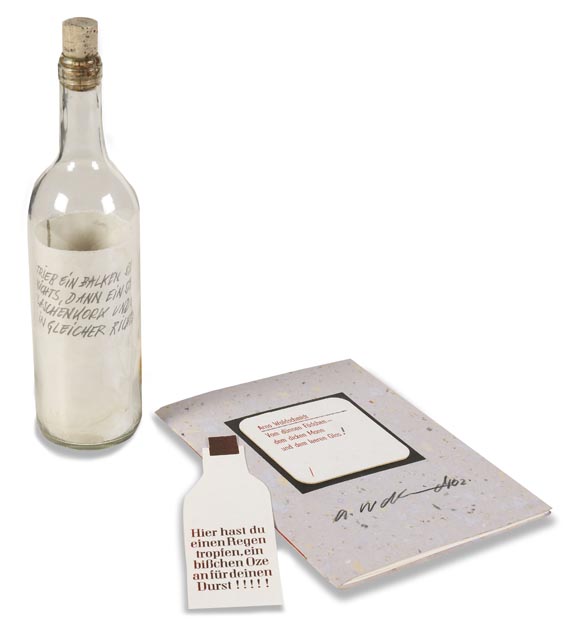 Arno Waldschmidt - Fuchs, G. B.: Vom dünnen Fädchen. 2002 (inkl. Glasflasche) - 