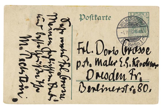 Hermann Max Pechstein - Orig.-Zeichnung mit Unterschrift. 1910 - 