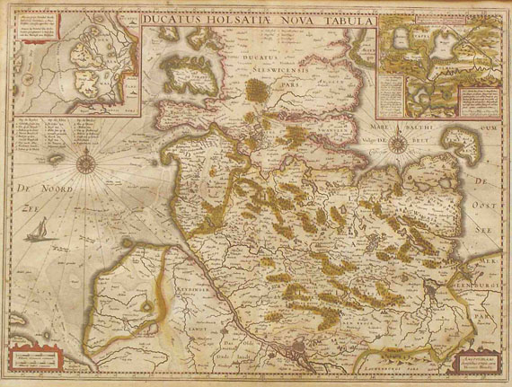  Schleswig-Holstein - 1 Bl. Hondius, H., Ducatus Holsatiae. 1640