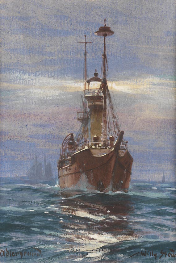 Willy Stöwer - Feuerschiff "Adlergrund"