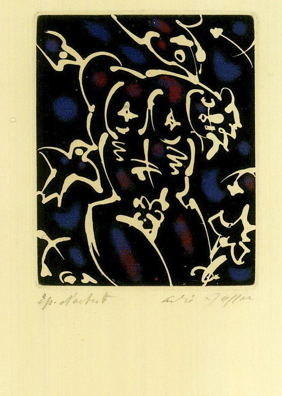 André Masson - Blatt aus: Les Illustrateurs de Mirroir du Poète. 1960