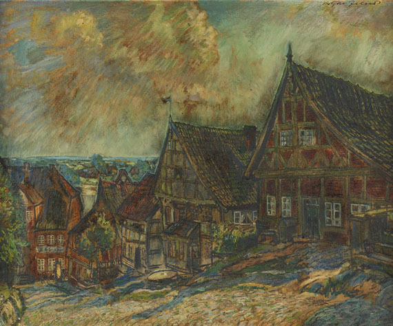 Arthur Illies - Häuser in Lauenburg "Mittagsruhe"