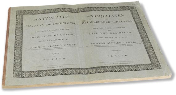 Carl von Graimberg - Antiquitäten des Heidelberger Schlosses, 1830. - Cover